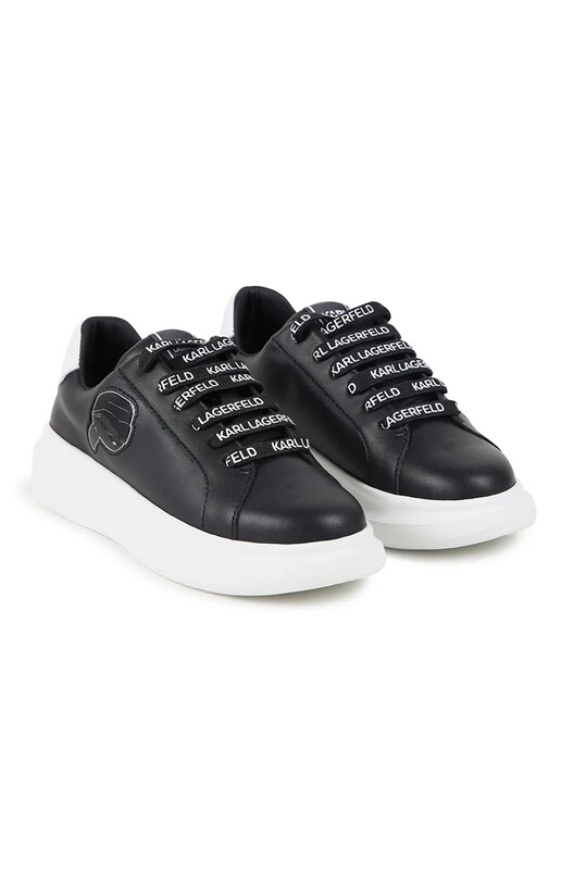 Karl Lagerfeld gyerek bőr sportcipő alacsony fekete Z30315.28.35