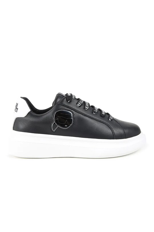 Karl Lagerfeld gyerek bőr sportcipő Z30315.28.35 fekete AW24