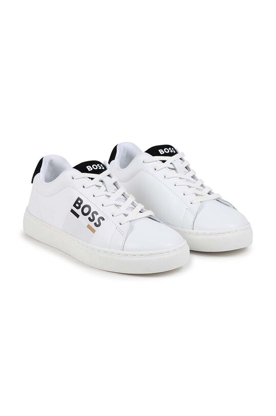 BOSS sneakersy skórzane dziecięce niska biały J51310.