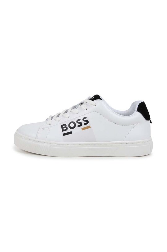 BOSS sneakersy skórzane dziecięce biały J51310.