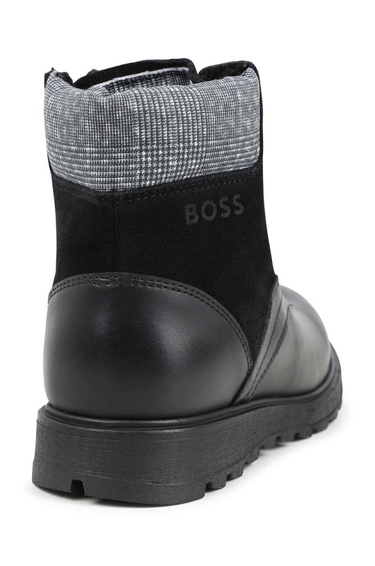 Chłopiec BOSS buty zimowe skórzane dziecięce J51319.32.35 czarny