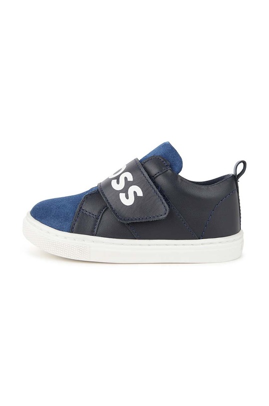 Kojenecké kožené sneakers boty BOSS námořnická modř J51342.20.21