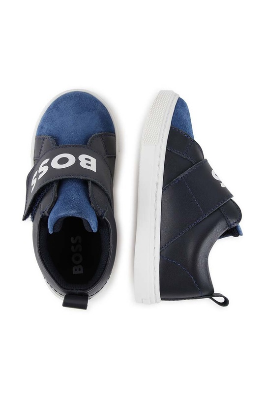 Kojenecké kožené sneakers boty BOSS J51342.20.21
