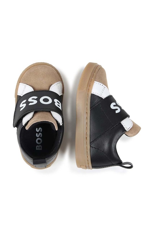 Kojenecké kožené sneakers boty BOSS J51342.20.21