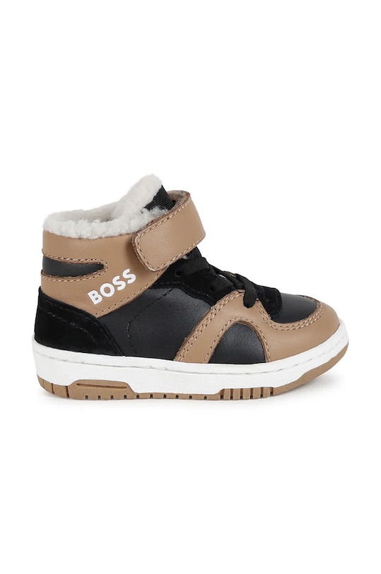 Дитячі шкіряні кросівки BOSS J51345.19.21 бежевий AW24