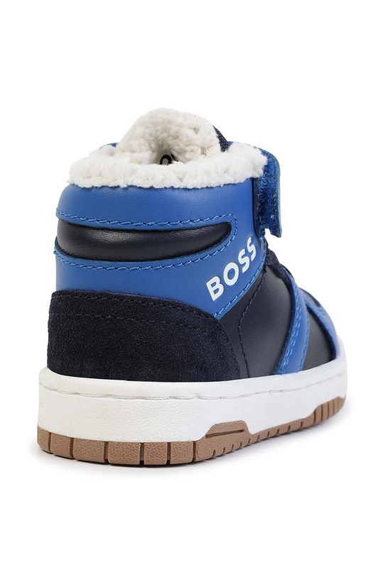 CHLAPEC Dětské kožené sneakers boty BOSS J51345.22.30 námořnická modř