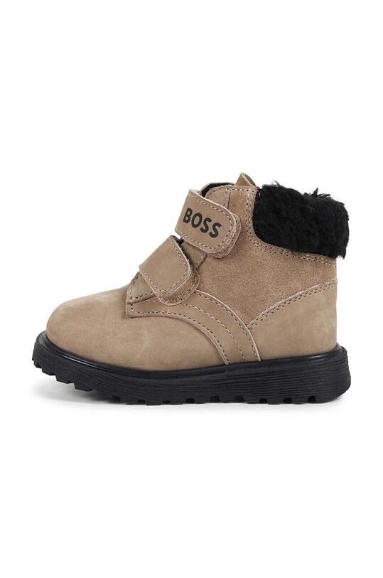 BOSS buty zimowe skórzane niemowlęce beżowy J51635.22.30