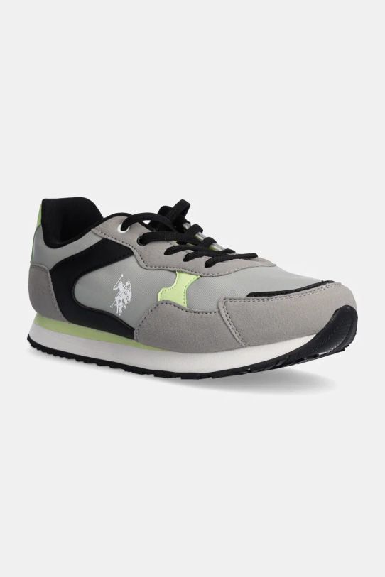 U.S. Polo Assn. sneakersy dziecięce NOBIK015K/DNH1 imitacja skóry licowej szary NOBIK015K.DNH1