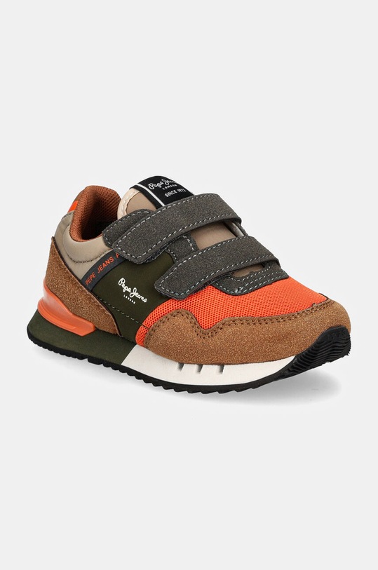 Dětské sneakers boty Pepe Jeans LONDON PARK textilní oranžová PBS40009