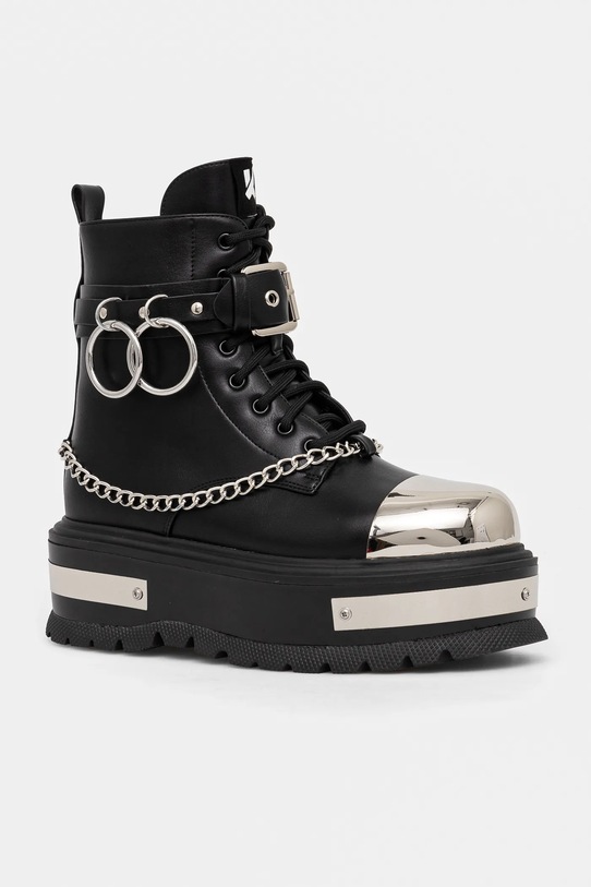 Čizme Koi Footwear na vezanje crna BORIN
