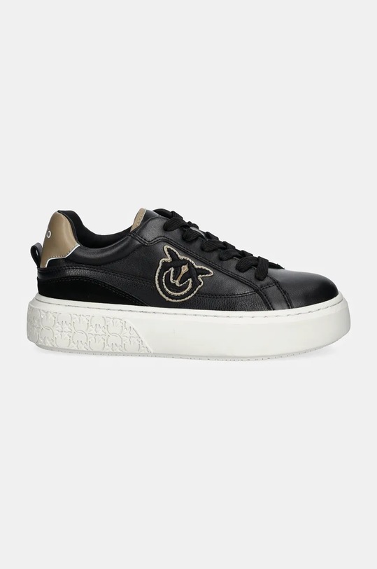 Pinko sneakersy skórzane Yoko SS0039.P001.ZM3 czarny AW24