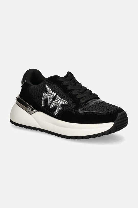 Pinko sneakers Gem piele întoarsă negru SS0055.P036.ZZ0
