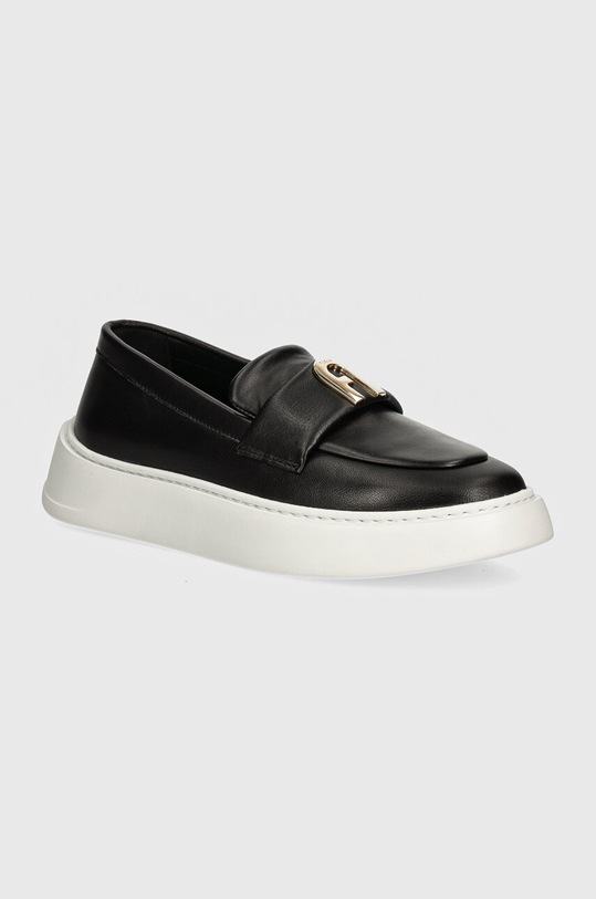 Kožené mokasíny Furla Loafer usňová koža čierna YI08SPT.BX3245.O6000