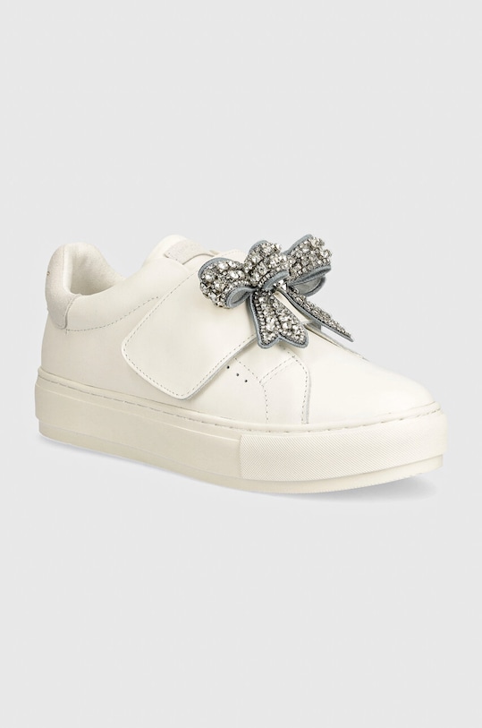 Kurt Geiger London sneakers din piele Laney Bow platformă alb 31567109.SILVERCOM
