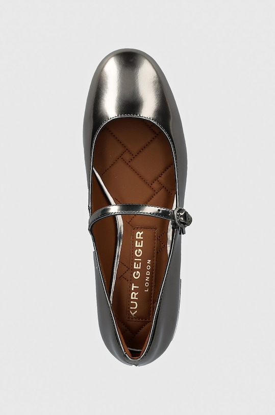 Kurt Geiger London balerini de piele Regent Low Mary Jane argintiu 1292664109.GUNMETAL