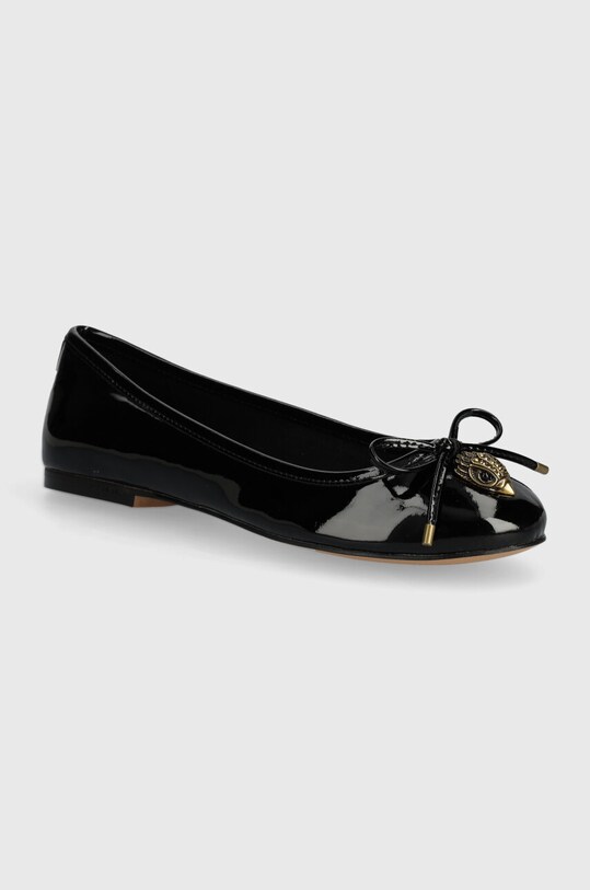 Kurt Geiger London balerini de piele Eagle Ballerina negru 9790600319.BLACK