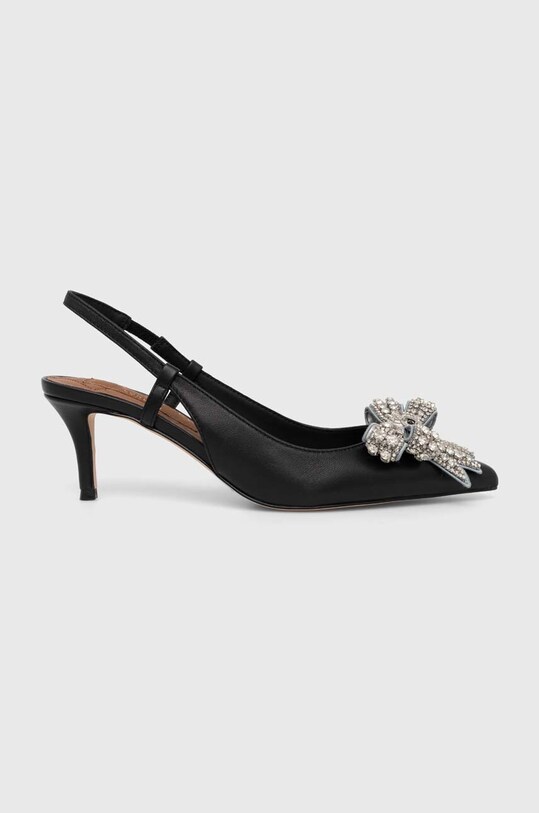 Kožené lodičky Kurt Geiger London Belgravia Bow Sling 621700109.BLACK čierna AW24