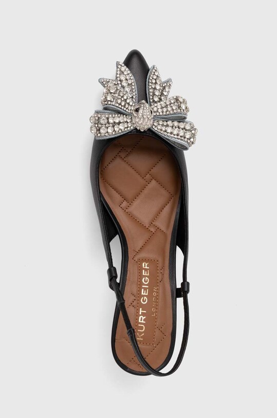 Kožené lodičky Kurt Geiger London Belgravia Bow Sling 621700109.BLACK čierna