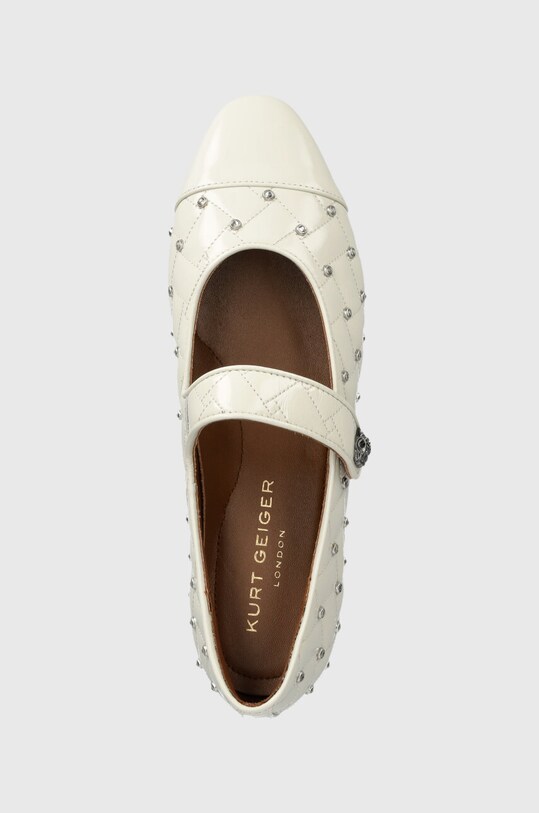 Шкіряні балетки Kurt Geiger London Orbit Ballet Flat бежевий 2658041309.BONE