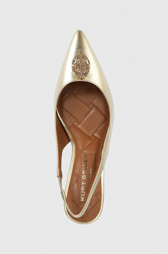 Kurt Geiger London stilettos de piele Belgravia Sling Back aur 9786961109.GOLD