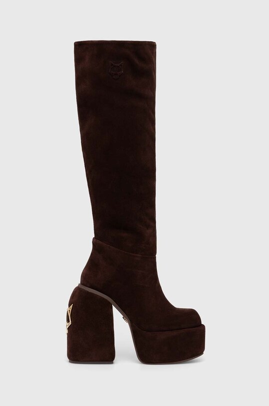 Замшеві чоботи Naked Wolfe Space.Cow.Suede.Brown коричневий AW24