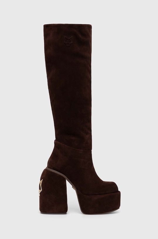 Naked Wolfe cizme din piele intoarsa Space.Cow.Suede.Brown maro AW24