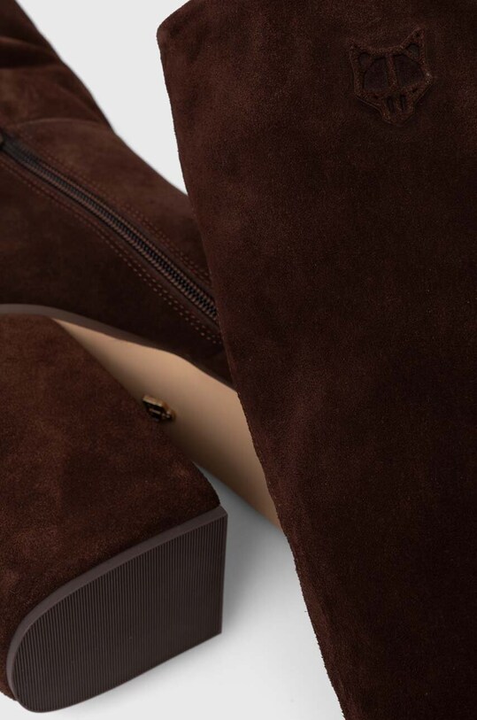 Замшеві чоботи Naked Wolfe коричневий Space.Cow.Suede.Brown