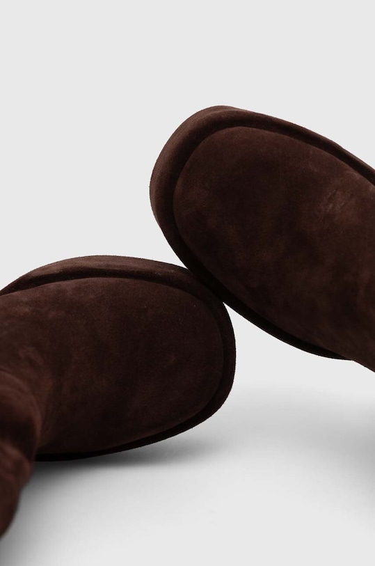 Naked Wolfe cizme din piele intoarsa Space.Cow.Suede.Brown maro