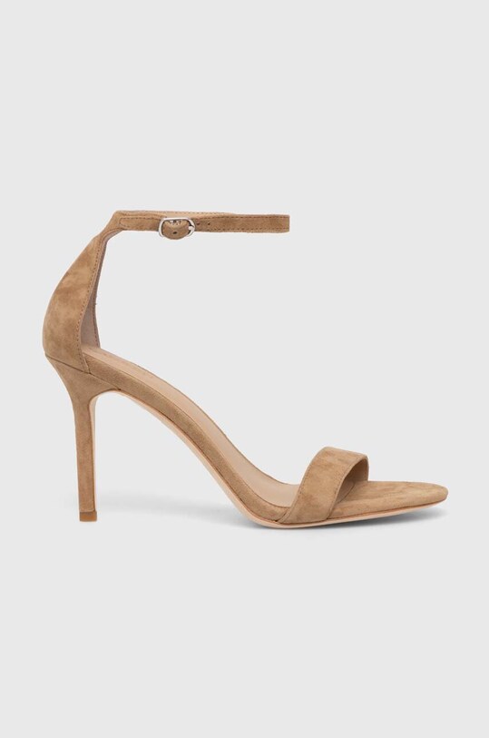 Lauren Ralph Lauren sandale din piele intoarsa Allie 802916355014.260 bej AW24