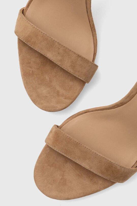 Lauren Ralph Lauren sandale din piele intoarsa Allie 802916355014.260 bej