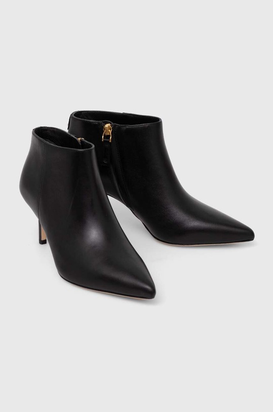 Obuwie Lauren Ralph Lauren botki skórzane Lizie 802937786001.001 czarny