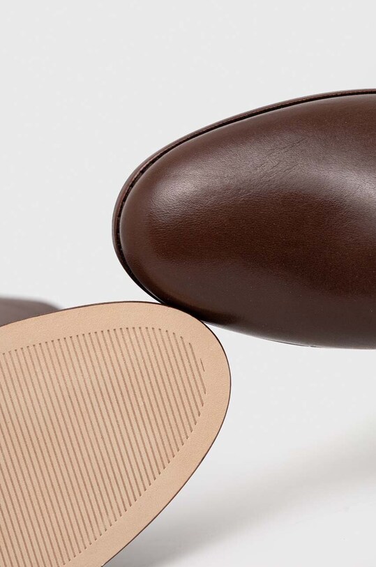 Lauren Ralph Lauren kozaki skórzane Brooke Tall brązowy 802937804003.200