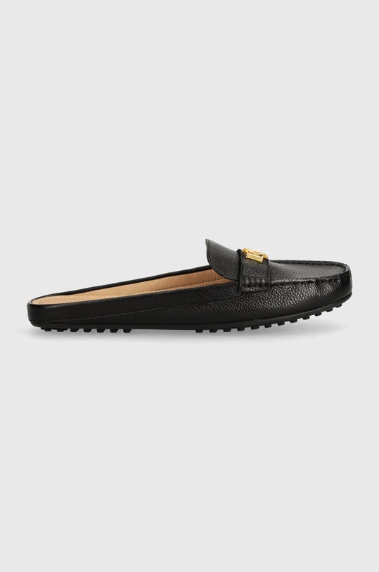 Kožené šľapky Lauren Ralph Lauren Barnsbury 802937814001.001 čierna AW24