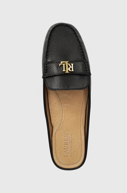 Kožené šľapky Lauren Ralph Lauren Barnsbury čierna 802937814001.001