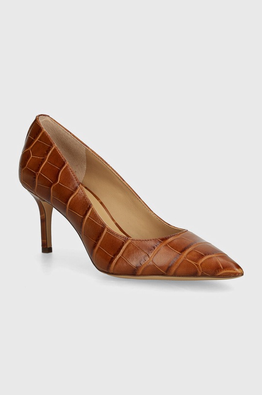 Kožené lodičky Lauren Ralph Lauren Lanette přírodní kůže hnědá 802942578001.200