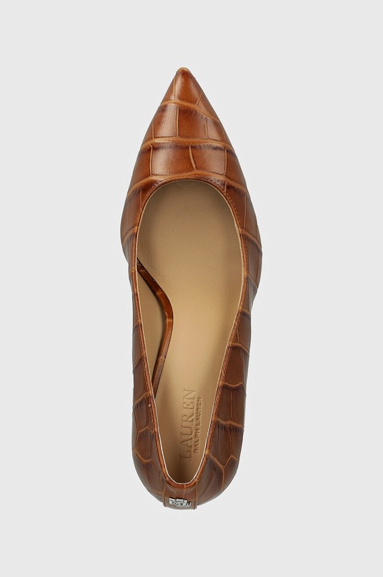 Kožené lodičky Lauren Ralph Lauren Lanette hnědá 802942578001.200
