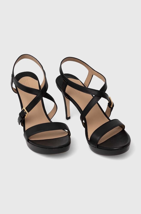 Obuwie Lauren Ralph Lauren sandały skórzane Kerri 802942777001.001 czarny