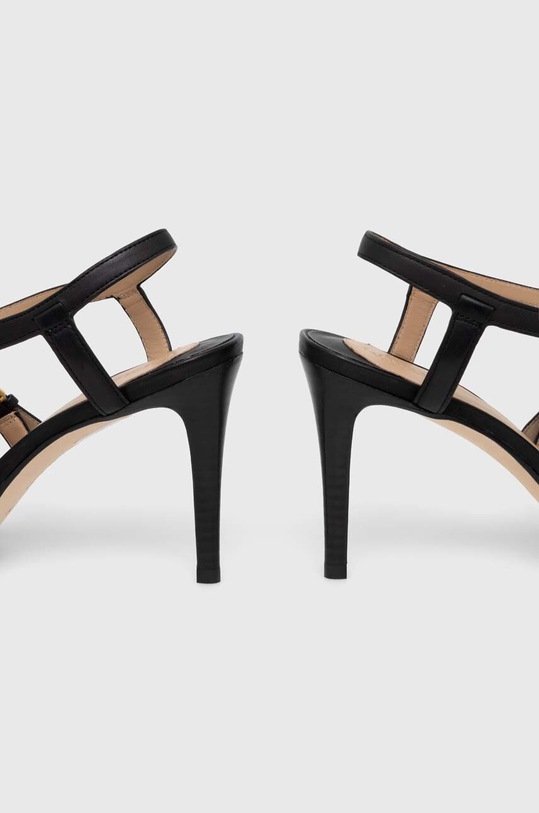 Lauren Ralph Lauren sandały skórzane Kerri czarny 802942777001.001