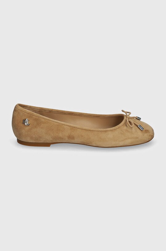Замшеві балетки Lauren Ralph Lauren Jayna 802943066001.260 бежевий AW24