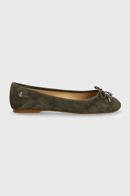 Lauren Ralph Lauren baleriny zamszowe Jayna 802943066002.301 zielony AW24