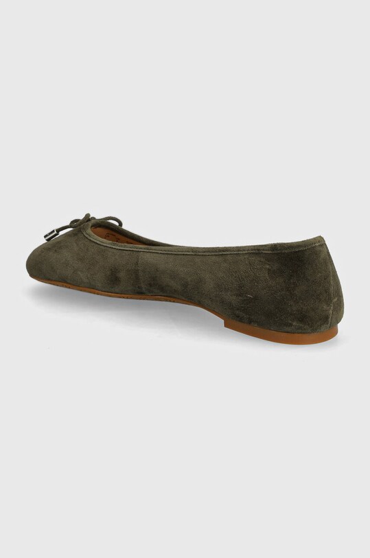 Încălțăminte Lauren Ralph Lauren balerini din piele intoarsa Jayna 802943066002.301 verde