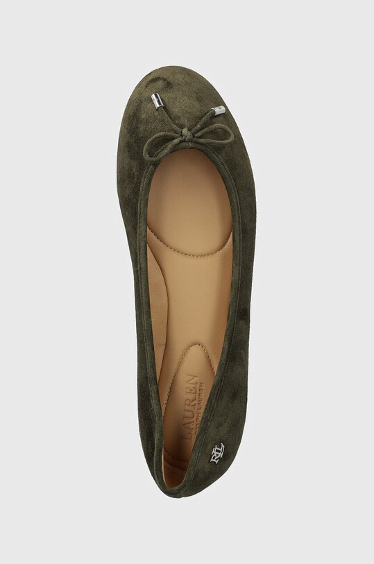 Lauren Ralph Lauren balerini din piele intoarsa Jayna verde 802943066002.301
