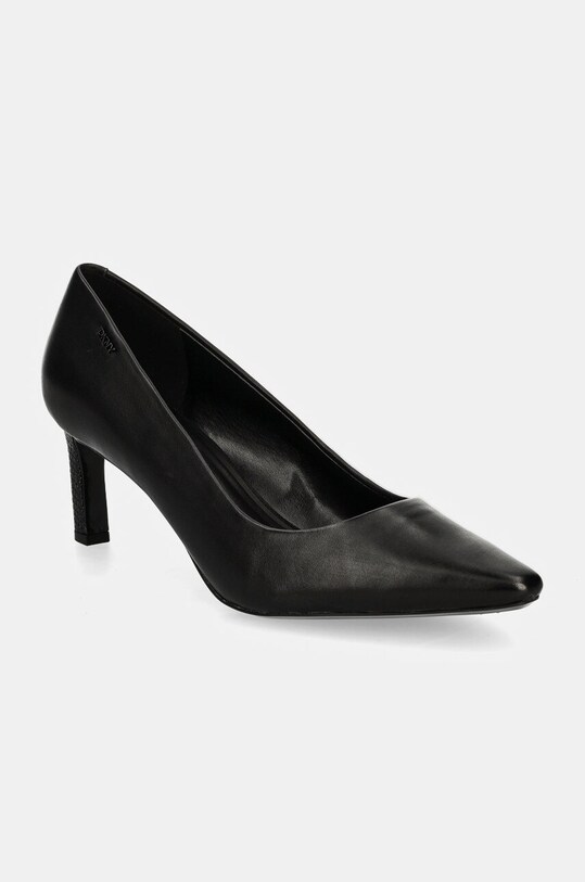 Dkny szpilki skórzane Charlie szpilka czarny K3496787.BLK