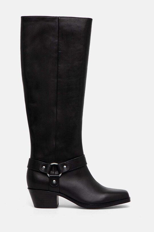 Шкіряні чоботи Dkny Stace K2436059.BLK чорний AW24
