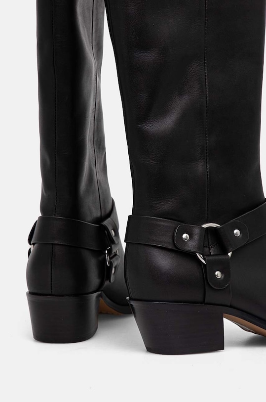 Δερμάτινες μπότες Dkny Stace μαύρο K2436059.BLK