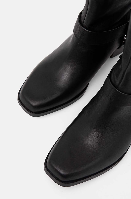 Δερμάτινες μπότες Dkny Stace K2436059.BLK μαύρο