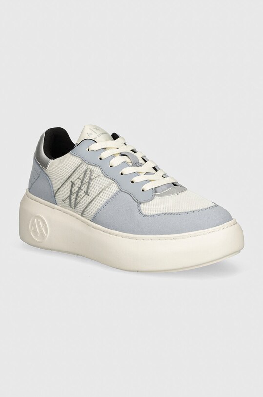 Armani Exchange sneakers imitatie de piele intoarsa albastru XDX167.XV893.S740