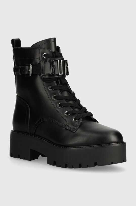 Guess bocanci VAIRES cu snur negru FLTSOM.ELE10.BLACK