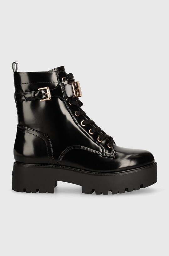 Guess botine VAIRES FLTSOM.PAT10.BLACK negru AW24