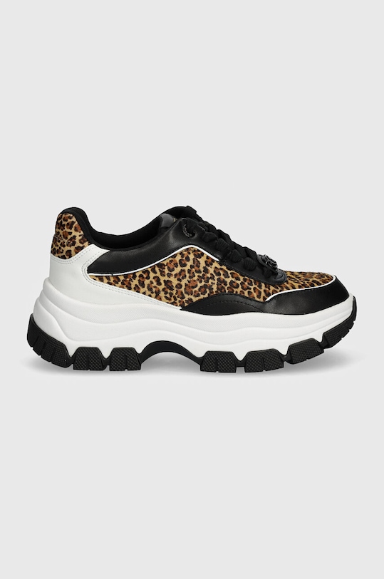 Guess sneakersy BERRETT FLTBER.PEL12.LEOPA czarny AW24
